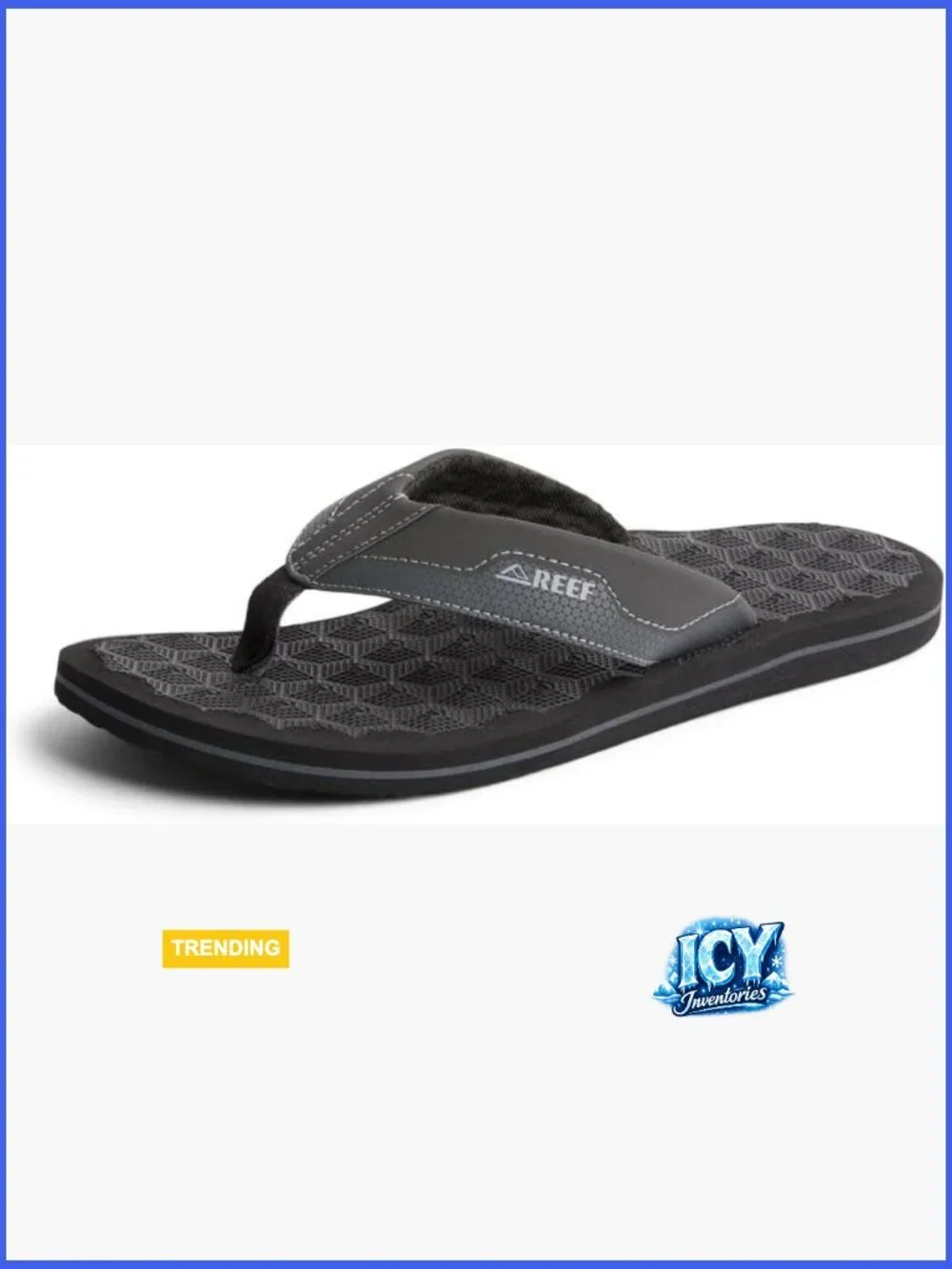 Men's Water Friendly Synthetic Strap Flip Flops with Padded Mesh Lining